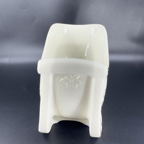 MIkasa Holiday Bloom Christmas Sleigh Centerpiece Fine China Retired New Sticker - Picture 12 of 16